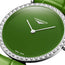 Longines La Grande Classique Monochrome Stainless Steel Green Dial Green Leather Strap Diamonds Quartz Womens Watch L4.523.0.60.2 - Watches & Beyond
