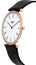 Longines La Grande Classique Rose Gold PVD White Dial Black Leather Strap Quartz Unisex Watch L4.755.1.91.2 - Watches & Beyond