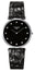 Longines La Grande Classique Stainless Steel Black Dial Black Leather Strap Diamonds Quartz Womens Watch L4.709.4.55.2 - Watches & Beyond