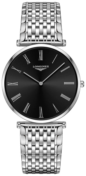 Longines La Grande Classique Stainless Steel Black Dial Quartz Mens Watch L4.766.4.51.6 - Watches & Beyond