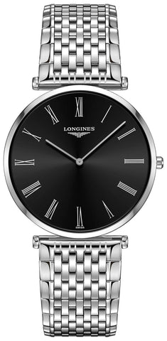 Longines La Grande Classique Stainless Steel Black Dial Quartz Mens Watch L4.766.4.51.6 - Watches & Beyond