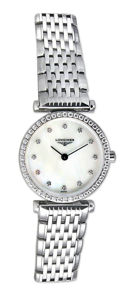 Longines La Grande Classique Stainless Steel & Diamond Womens Luxury Watch MOP L4.241.0.80.6 - WAB - Shipping Dept.