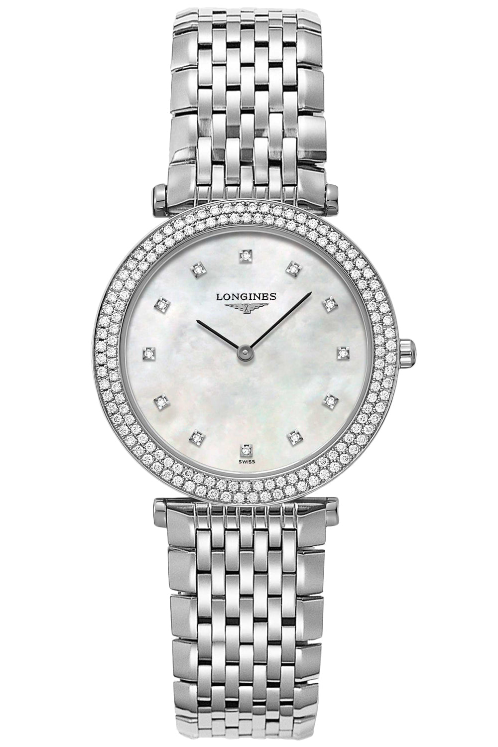 Longines La Grande Classique Stainless Steel & Diamond Womens Watch L4.515.0.87.6 - WAB - Shipping Dept.