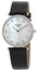 Longines La Grande Classique Stainless Steel Mother - Of - Pearl Dial Black Leather Strap Diamonds Quartz Womens Watch L4.709.4.88.2 - Watches & Beyond