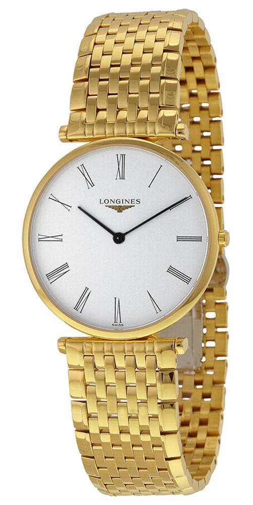 Longines La Grande Classique Yellow Gold PVD White Dial Quartz Unisex Watch L4.755.2.11.8 - WAB - Shipping Dept.