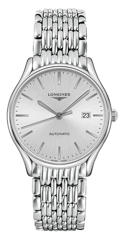 Longines Lyre Automatic Stainless Steel Silver Dial Date Mens Watch L4.961.4.72.6 - WAB - Shipping Dept.