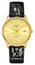 Longines Lyre Automatic Yellow Gold PVD Gold Dial Black Leather Strap Date Mens Watch L4.960.2.32.2 - Watches & Beyond