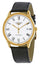 Longines Lyre Automatic Yellow Gold PVD White Dial Black Leather Strap Date Mens Watch L4.960.2.11.2 - Watches & Beyond