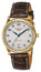 Longines Master Collection Automatic 18K Yellow Gold Brown Leather Strap Silver - Tone Dial Date Mens Watch L2.628.6.78.2 - WAB - Shipping Dept.