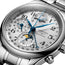 Longines Master Collection Automatic Chronograph Stainless Steel Silver Dial Day/Date Month Moonphase Mens Watch L2.773.4.78.6 - WAB - Shipping Dept.