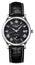 Longines Master Collection Automatic Stainless Steel Black Dial Black Leather Strap Date Power Reserve Mens Watch L2.708.4.51.7 - Watches & Beyond