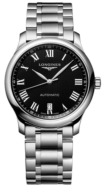 Longines Master Collection Automatic Stainless Steel Black Dial Date Mens Watch L2.628.4.51.6 - Watches & Beyond