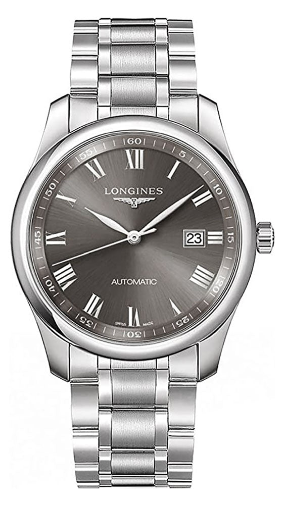 Longines Master Collection Automatic Stainless Steel Gray Dial Date Mens Watch L2.793.4.71.6 - WAB - Shipping Dept.