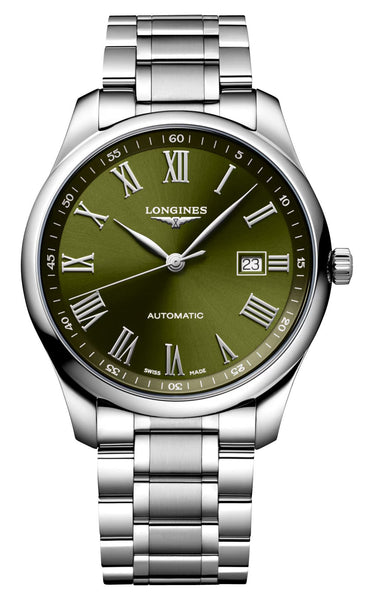 Longines Master Collection Automatic Stainless Steel Green Dial Date Mens Watch L2.893.4.09.6 - Watches & Beyond