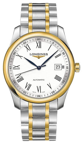 Longines Master Collection Automatic Two - Tone Stainless Steel White Dial Date Mens Watch L2.793.5.19.7 - WAB - Shipping Dept.