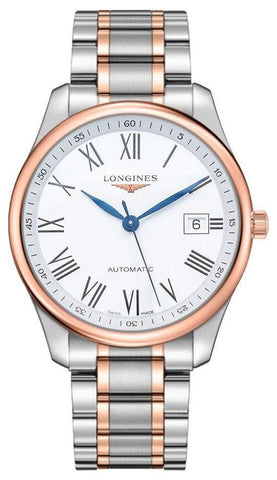 Longines Master Collection Automatic Two - Tone Stainless Steel White Dial Date Mens Watch L2.893.5.11.7 - Watches & Beyond