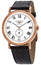 Longines Presence Automatic Rose Gold PVD White Dial Black Leather Strap Date Mens Watch L4.805.1.11.2 - WAB - Shipping Dept.