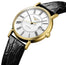 Longines Presence Automatic Yellow Gold PVD White Dial Black Leather Strap Date Mens Watch L4.921.2.11.2 - WAB - Shipping Dept.