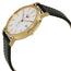 Longines Presence Automatic Yellow Gold PVD White Dial Black Leather Strap Date Mens Watch L4.921.2.12.2 - WAB - Shipping Dept.