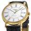 Longines Presence Automatic Yellow Gold PVD White Dial Black Leather Strap Date Mens Watch L4.922.2.11.2 - WAB - Shipping Dept.