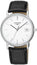 Longines Presence Stainless Steel White Dial Black Leather Strap Date Quartz Unisex Watch L4.720.4.12.2 - WAB - Shipping Dept.