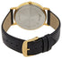 Longines Presence Yellow Gold PVD White Dial Black Leather Strap Date Quartz Mens Watch L4.790.2.11.2 - WAB - Shipping Dept.