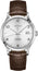 Longines Record Automatic COSC Stainless Steel Silver Dial Brown Leather Strap Date Mens Watch L2.821.4.76.2 - Watches & Beyond