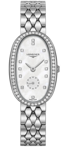 Longines Symphonette Stainless Steel Mother - of - Pearl Dial Diamonds Quartz Womens Watch L2.307.0.87.6 - WAB - Shipping Dept.