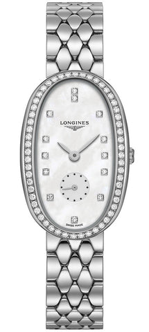 Longines Symphonette Stainless Steel Mother - of - Pearl Dial Diamonds Quartz Womens Watch L2.307.0.87.6 - WAB - Shipping Dept.