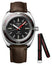 Longines Ultra - Chron Box Edition Automatic Chronometer Stainless Steel Black Dial Brown Leather Interchangeable Black/Red Nylon Strap Divers Mens Watch L2.836.4.52.8 - Watches & Beyond