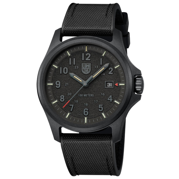 Luminox Atacama Field CARBONOX Black Dial Black Rubber Strap Date Quartz Mens Watch XL.1961 - Watches & Beyond