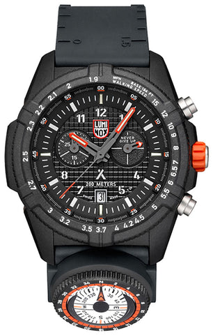 Luminox Bear Grylls Survival Chronograph CARBONOX Black Dial Black Rubber Strap Compass Date Divers Quartz Mens Watch XB.3782.MI - WAB - Shipping Dept.