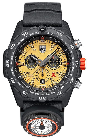 Luminox Bear Grylls Survival Chronograph CARBONOX Yellow Dial Black Rubber Strap Compass Date Divers Quartz Mens Watch XB.3745 - WAB - Shipping Dept.