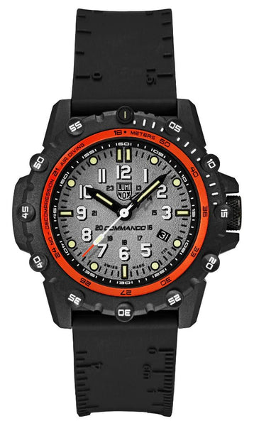 Luminox Commando Frogman CARBONOX Gray Dial Black Rubber Strap Date Divers Quartz Mens Watch XS.3301 - WAB - Shipping Dept.