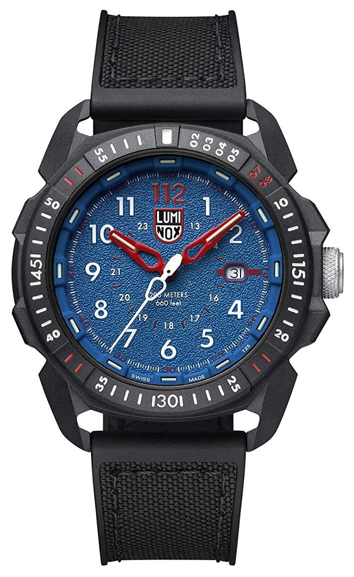 Luminox ICE - SAR Arctic CARBONOX Blue Dial Black Rubber Strap Date Divers Quartz Mens Watch XL.1003 - WAB - Shipping Dept.