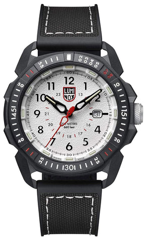 Luminox ICE - SAR Arctic CARBONOX White Dial Black Rubber Strap Date Divers Quartz Mens Watch XL.1007 - WAB - Shipping Dept.