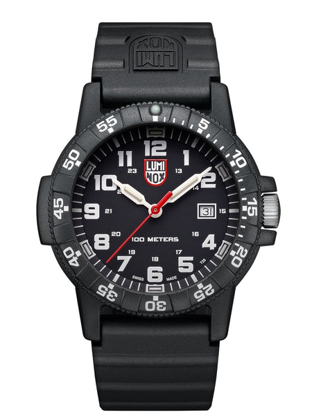 Luminox Leatherback SEA Turtle Giant CARBONOX Black Dial Black Rubber Strap Date Quartz Mens Watch XS.0321.L - Watches & Beyond