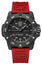 Luminox Master Carbon SEAL Automatic CARBONOX+ Black Dial Red Rubber Strap Day/Date Divers Mens Watch XS.3875 - Watches & Beyond