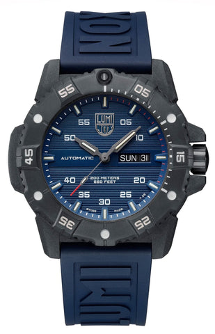 Luminox Master Carbon SEAL Automatic CARBONOX+ Blue Dial Blue Rubber Strap Day/Date Divers Mens Watch XS.3863 - WAB - Shipping Dept.