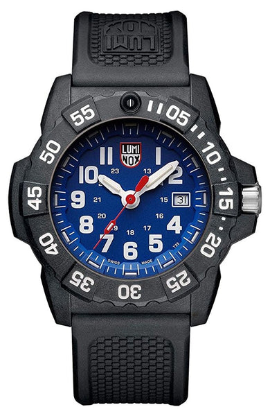 Luminox Navy SEAL CARBONOX Blue Dial Black Rubber Strap Date Divers Quartz Mens Watch XS.3503.F - WAB - Shipping Dept.