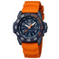 Luminox Navy SEAL Foundation "Back to the Blue" Set Blue IP Steel Blue Dial Orange Rubber Interchangeable Blue Rubber Strap Date Divers Quartz Mens Watch XS.3253.CBNSF.SET - Watches & Beyond