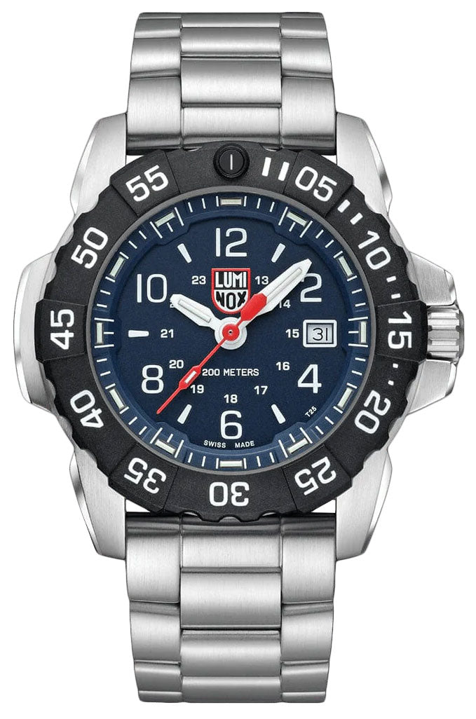 Luminox Navy SEAL RSC Stainless Steel Blue Dial Date Divers Quartz Mens Watch XS.3254.CB - WAB - Shipping Dept.