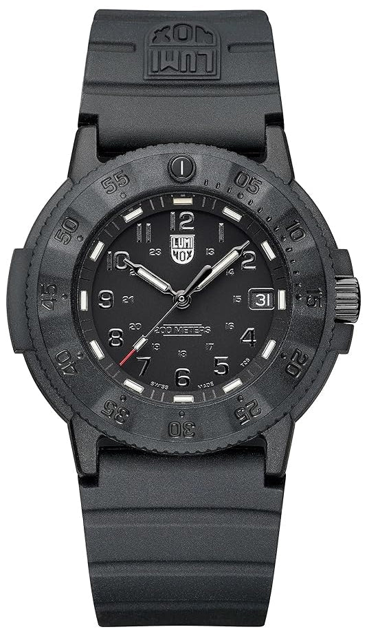 Luminox Original Navy SEAL CARBONOX Black Dial Black Rubber Strap Date Divers Quartz Mens Watch XS.3001.EVO.BO - WAB - Shipping Dept.