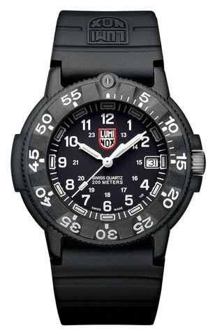 Luminox Original Navy Seal CARBONOX Black Rubber Strap Black Dial Date Divers Quartz Mens Watch XS.3001.F - WAB - Shipping Dept.