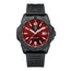 Luminox Pacific Diver "Crimson Surge" Black IP Steel Red Dial Black Rubber Strap Date Divers Quartz Mens Watch XS.3135.B - Watches & Beyond
