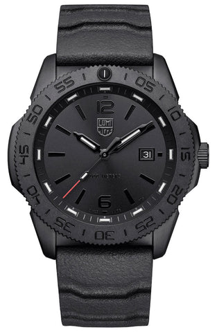 Luminox Pacific Diver Ion Plated Steel Black Dial Black Rubber Strap Date Quartz Mens Watch XS.3121.BO - WAB - Shipping Dept.