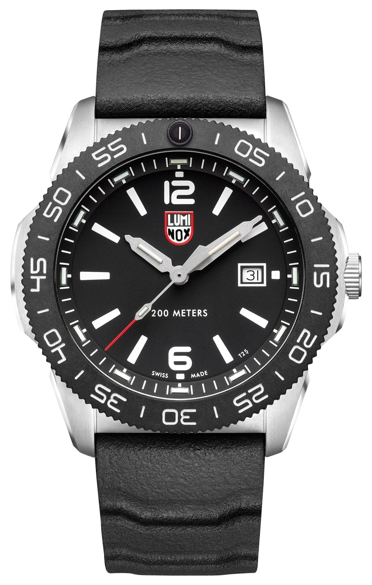 Luminox Pacific Diver Stainless Steel Black Dial Black Rubber Strap Date Divers Quartz Mens Watch XS.3121 - WAB - Shipping Dept.