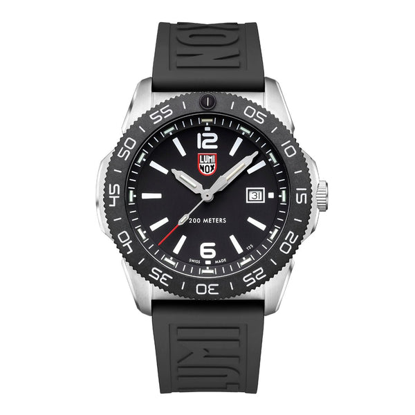 Luminox Pacific Diver Stainless Steel Black Dial Black Rubber Strap Date Divers Quartz Mens Watch XS.3121.1 - Watches & Beyond