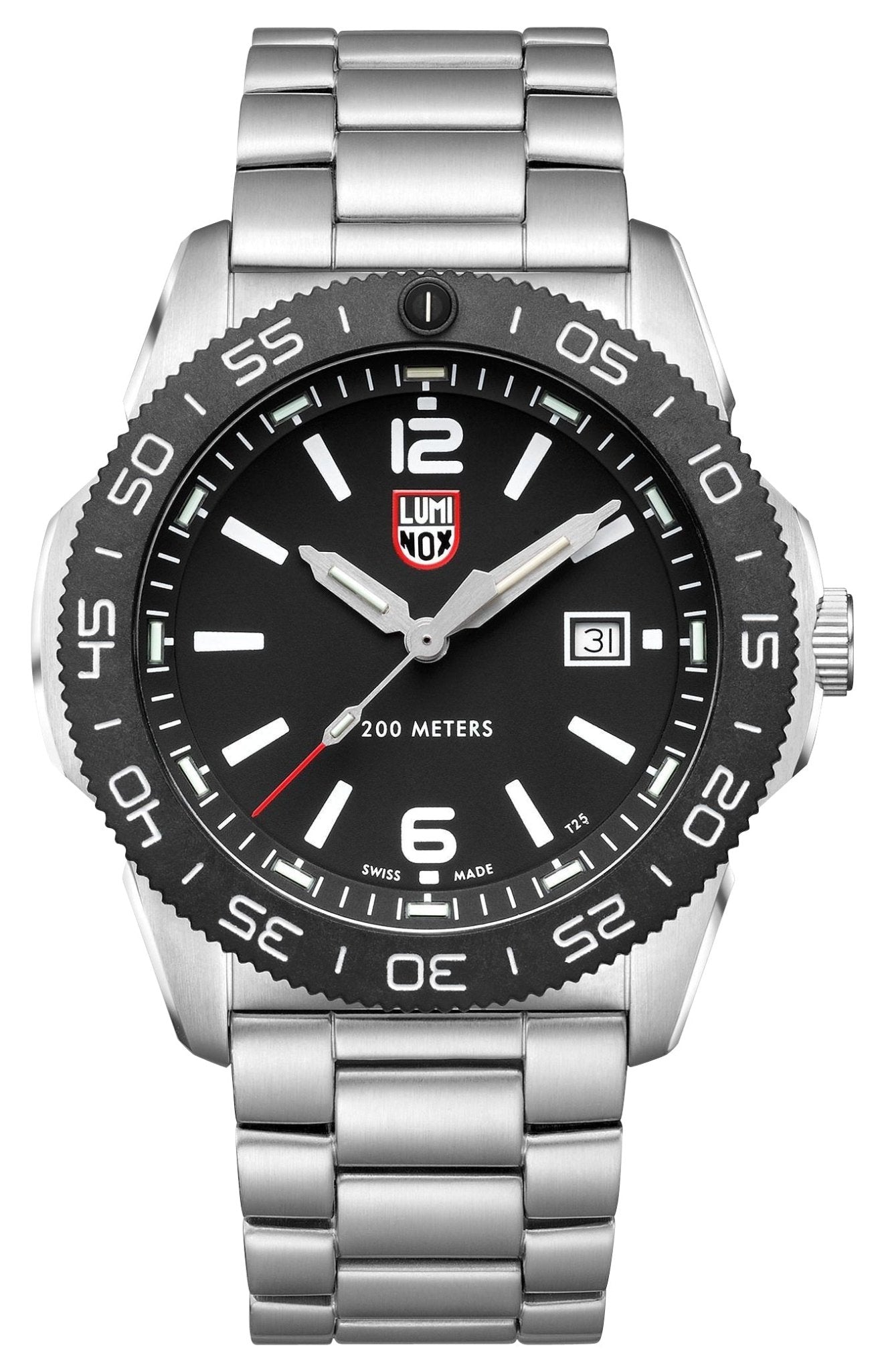 Luminox Pacific Diver Stainless Steel Black Dial Date Divers Quartz Mens Watch XS.3122 - WAB - Shipping Dept.