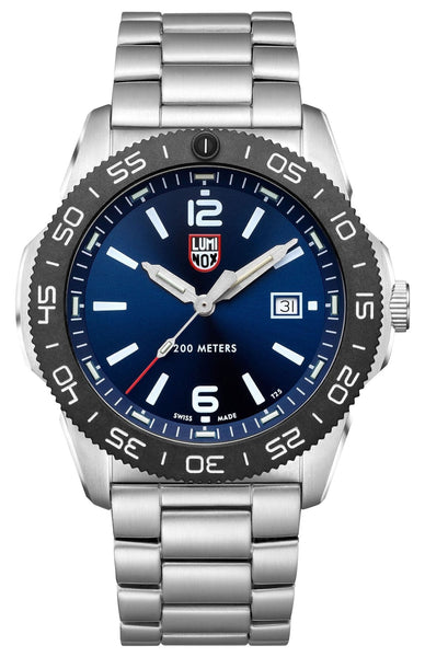 Luminox Pacific Diver Stainless Steel Blue Dial Date Divers Quartz Mens Watch XS.3123 - Watches & Beyond